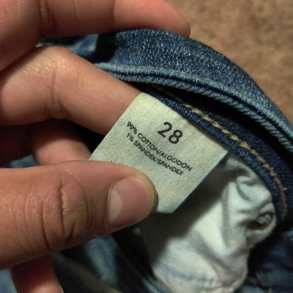 BKE Jeans Womens 28 ( 29 x 30 ) Denim Stella Low Rise Ankle Skinny Distressed - Picture 3 of 10